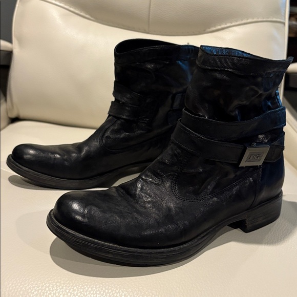 Nero Giardini Black Italian Leather Boots Sz 38/8 #motorbike #punk #grunge - Picture 6 of 16